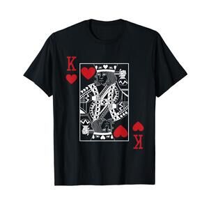 King Of Hearts Playing Cards Casino Poker Magician  T-Shirt